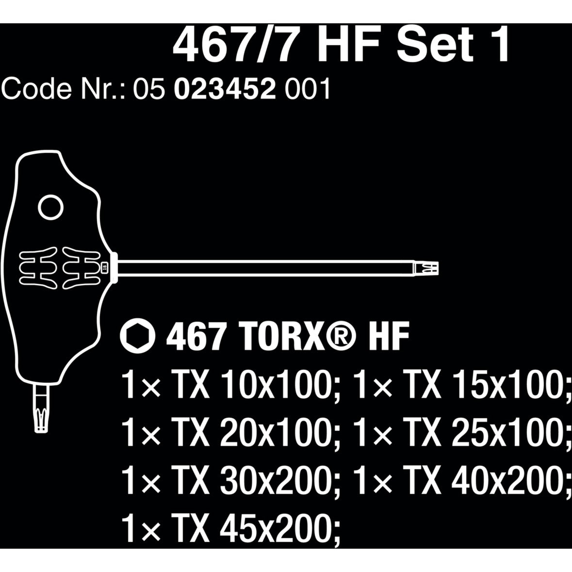 Wera Screwdriver Set T-Handle Torx