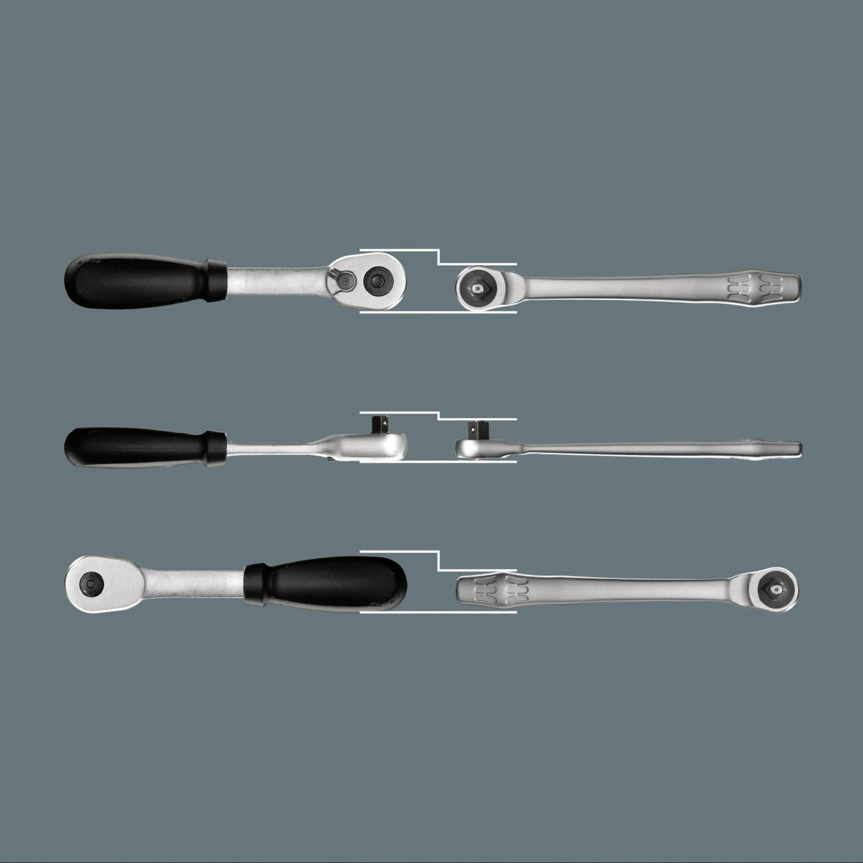 Wera 8100 SA 10 Zyklop Metal ratchet set, 1 4