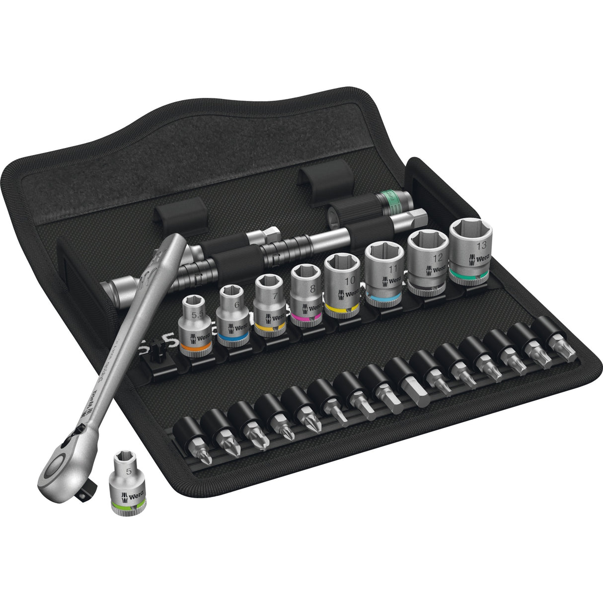 Wera 8100 SA 8 Zyklop Metal Ratchet Set, Switch Lever 1 4