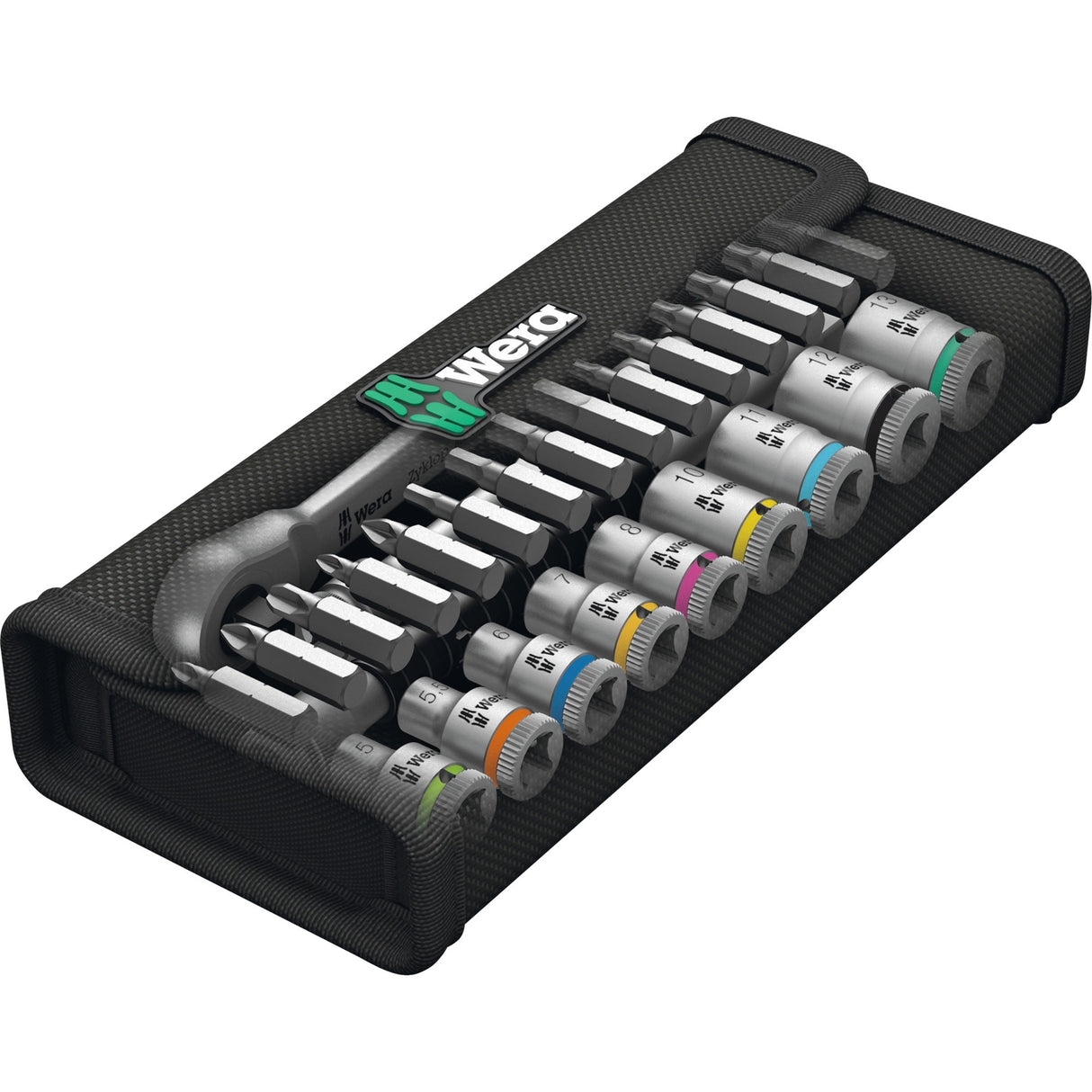Wera 8100 SA 8 Zyklop Metal Ratchet Set, Switch Lever 1 4