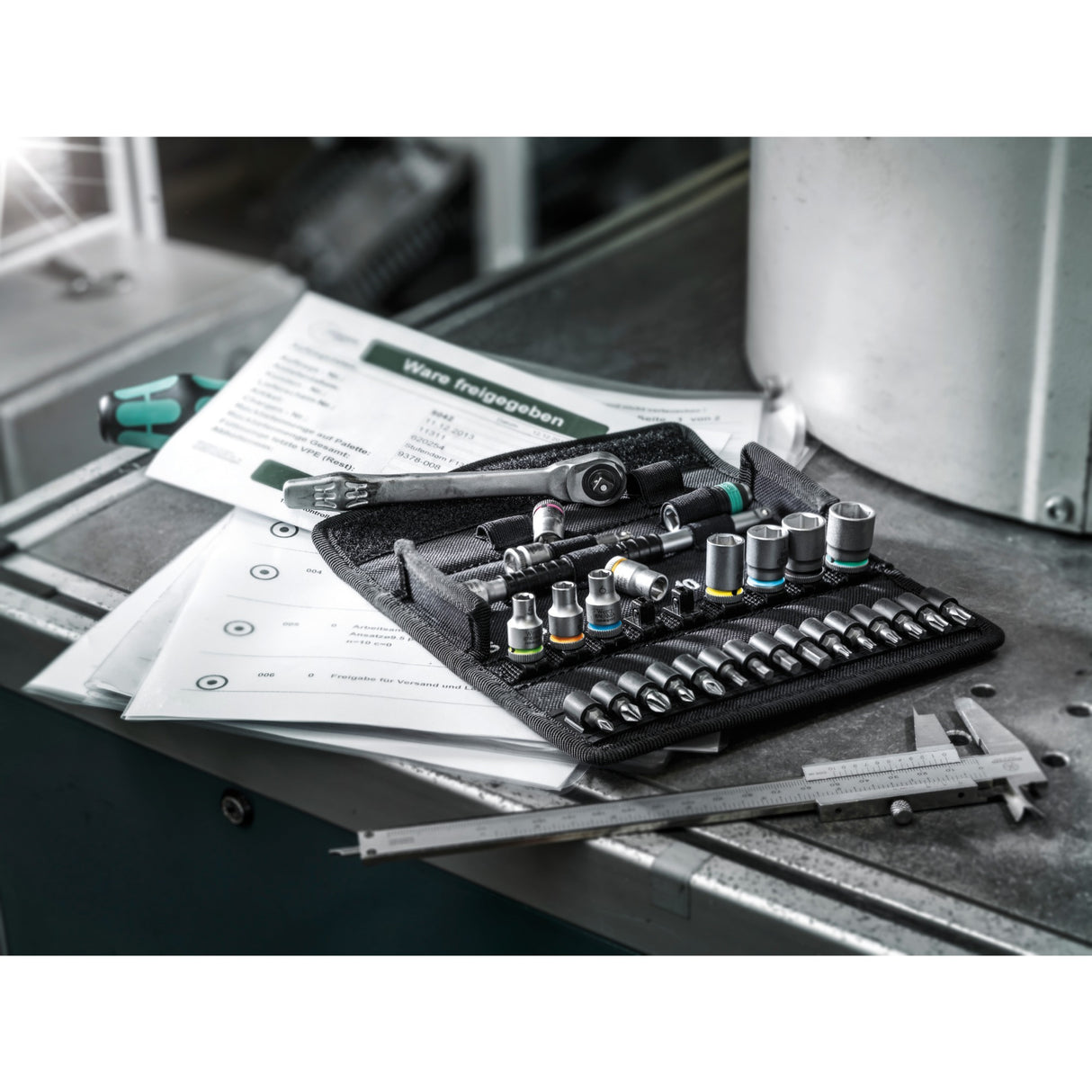 Wera 8100 SA 8 Zyklop Metal Ratchet Set, Switch Lever 1 4