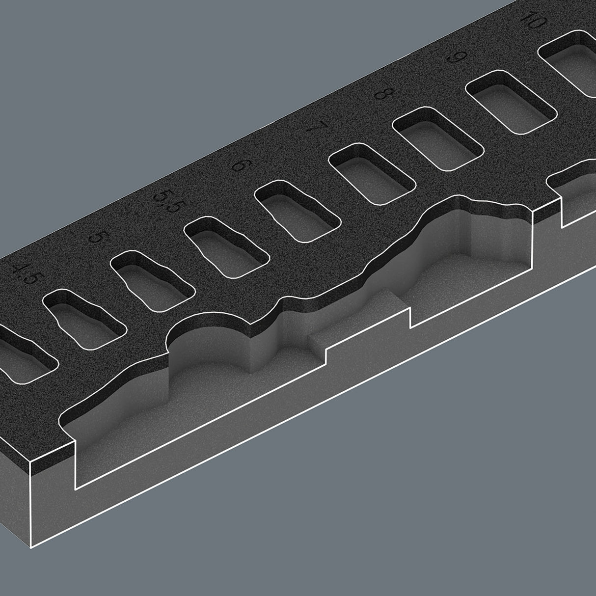 Wera Foam rubber insert 8000 A Zyklop-Set 1