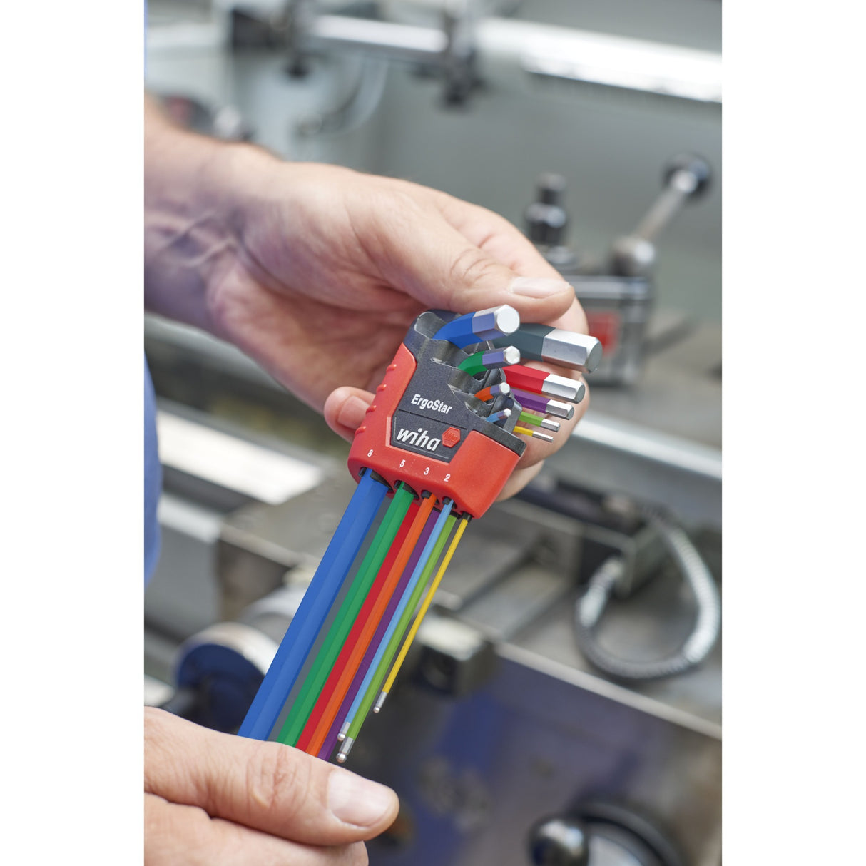 Chiavi Wiha Stift impostate nel supporto Ergostar, 10 parti