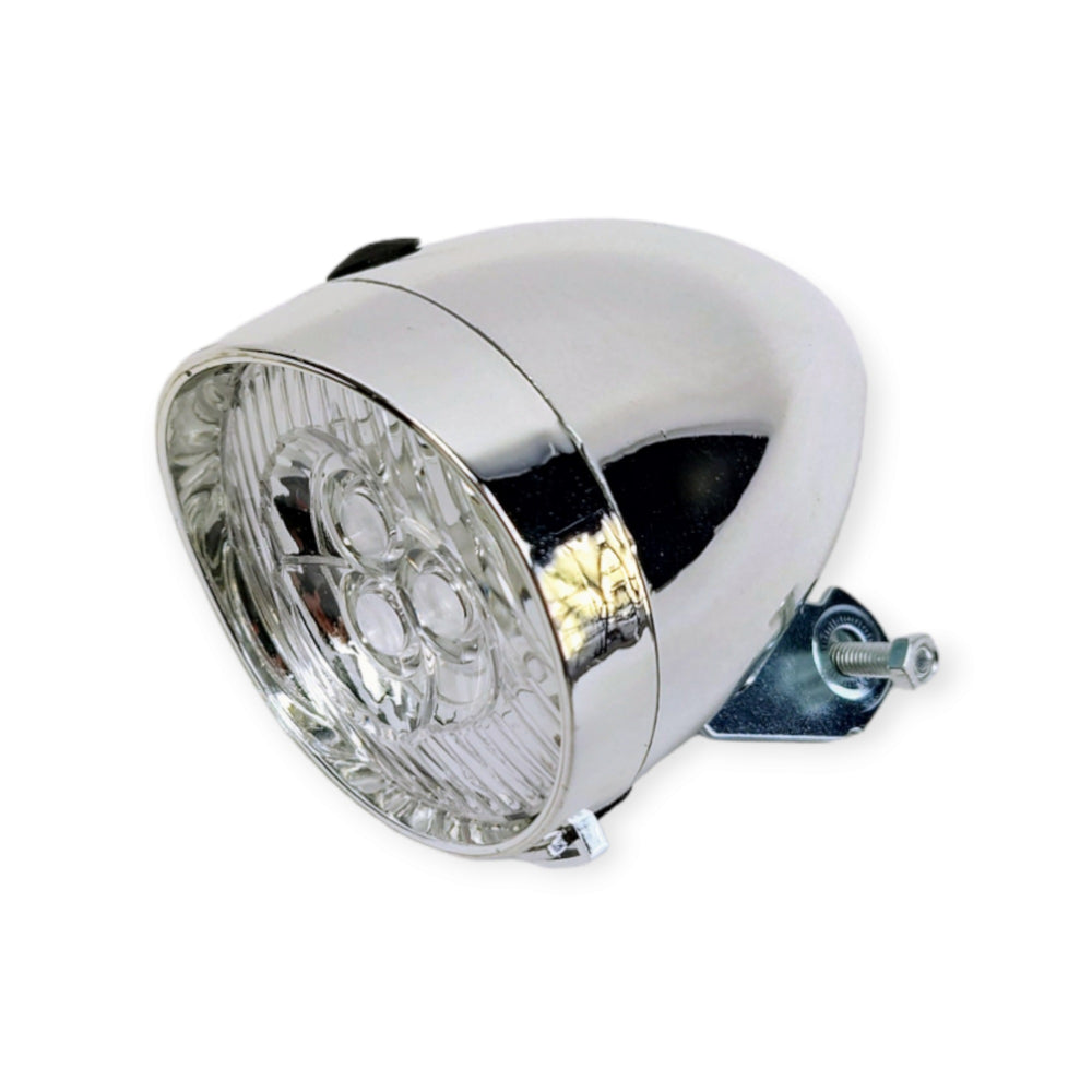 Xtrabike headlight chrome 3 LED excl. hook