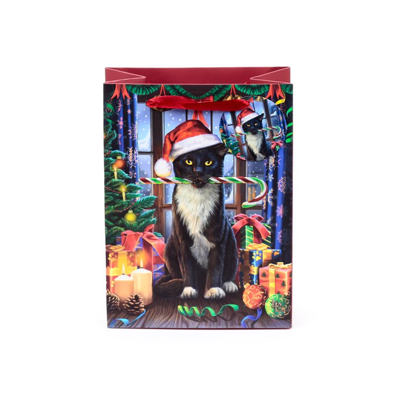 Lisa parker christmas krampus cat - gift bag medium