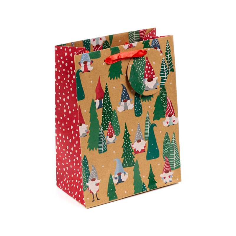 Gnomo navideño jolly gonks - bolsa de regalo mediana