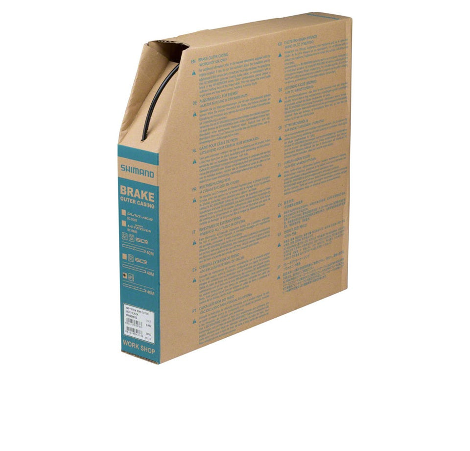 Vonkajšie lanko brzdy Shimano MTB ø5,0mm 40 metrov - čierne (v krabici)