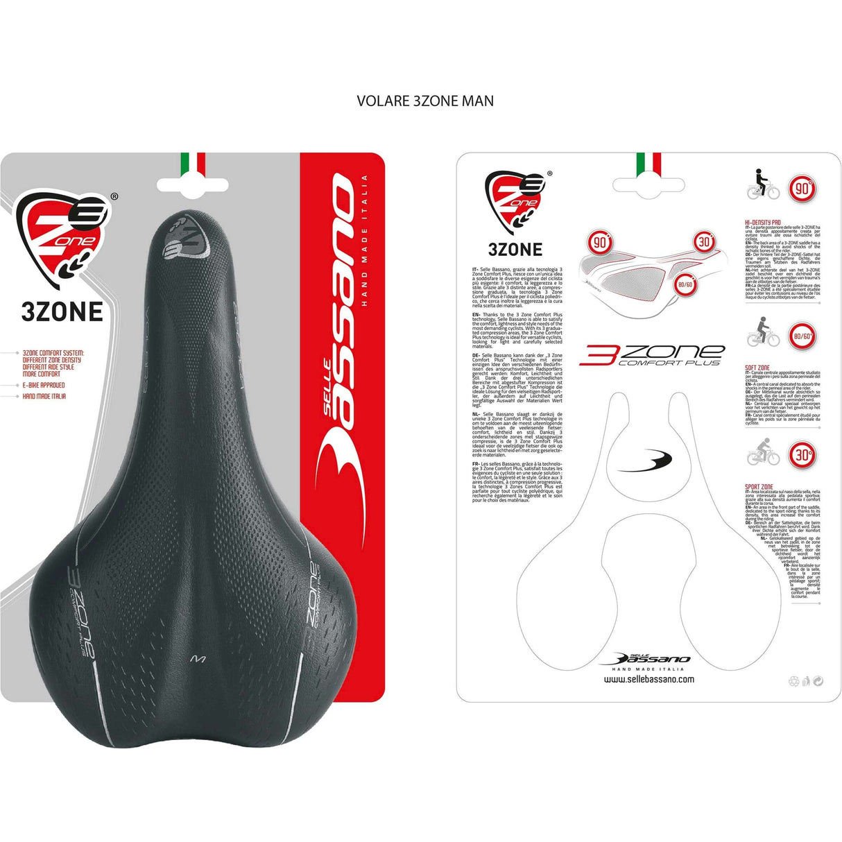 Saddle Selle Bassano Vlare M X33 Men - Negro