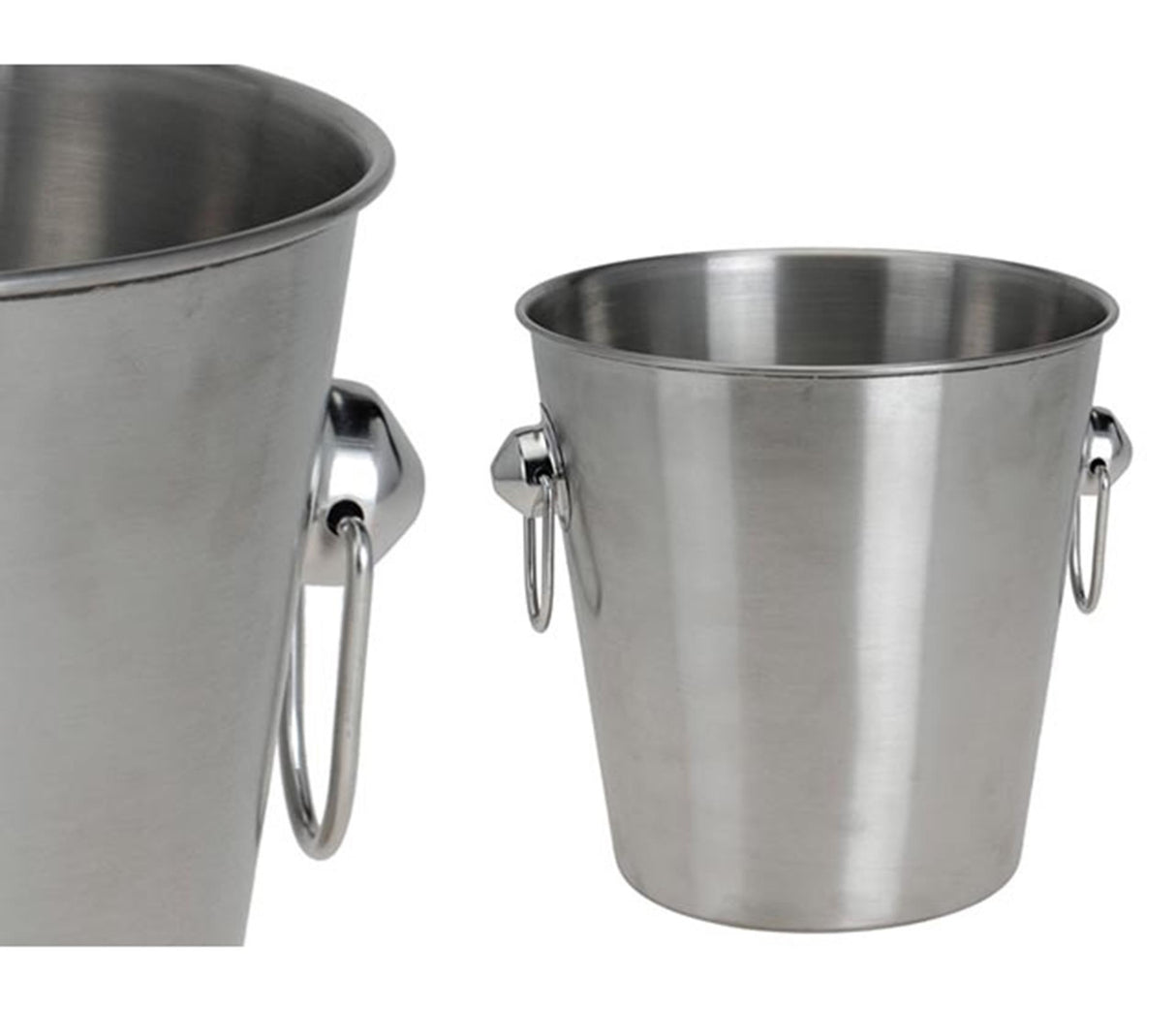 Excellent Houseware Champagnerkühler, Eiskübel, 3 l, silberfarbener Edelstahl, D20 cm