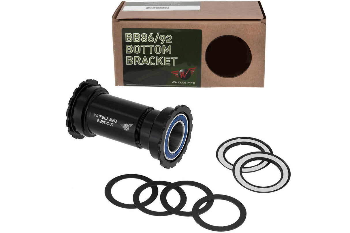 Räder Herstellung von Rädern MFG Bottom Bracket Pressfit BB86 92 Shimano ABEC 3 Schwarz