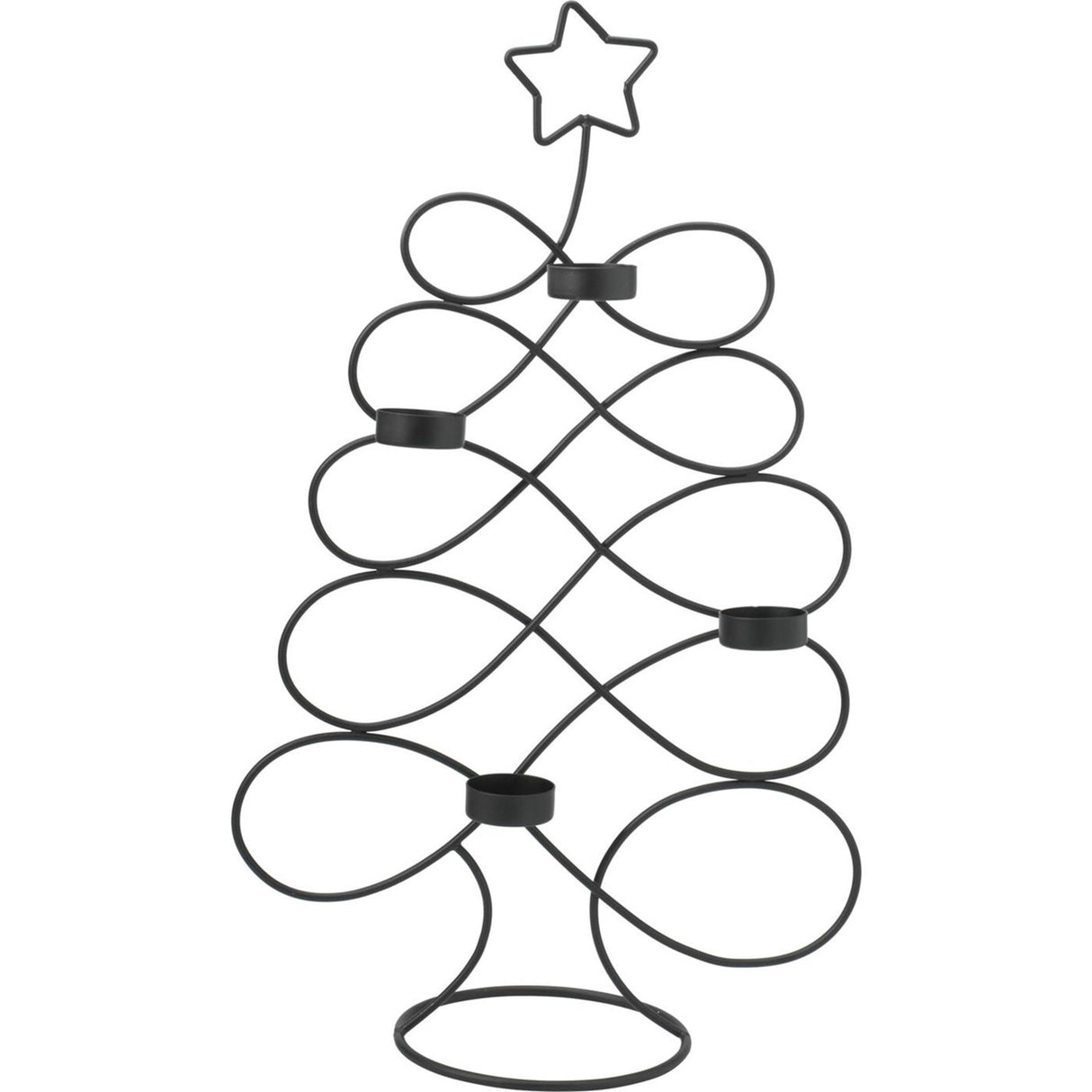 Home styling kerstboom theelichthouder 48cm