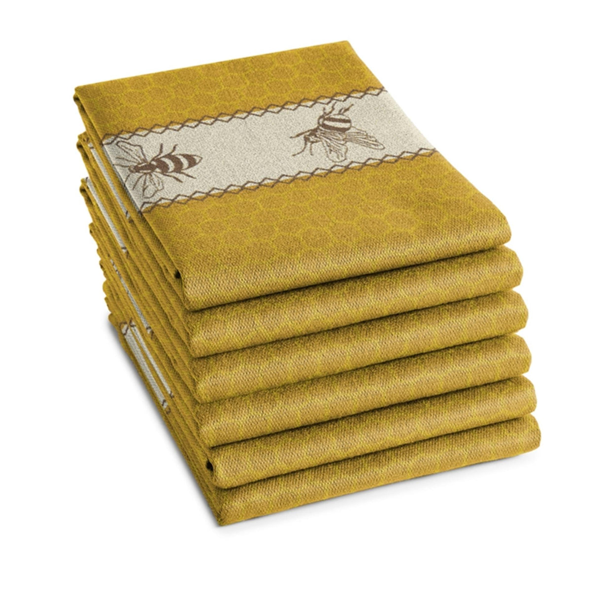 Ddddd tea towel bees yellow 6 pcs