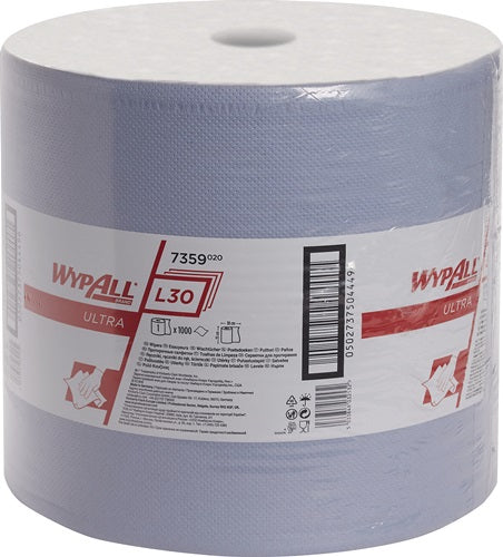 Kimberly-clark doekje | l380xb350ca. mm | blauw | 3 laags | 1000 doeken wiel - 7359 - 7359