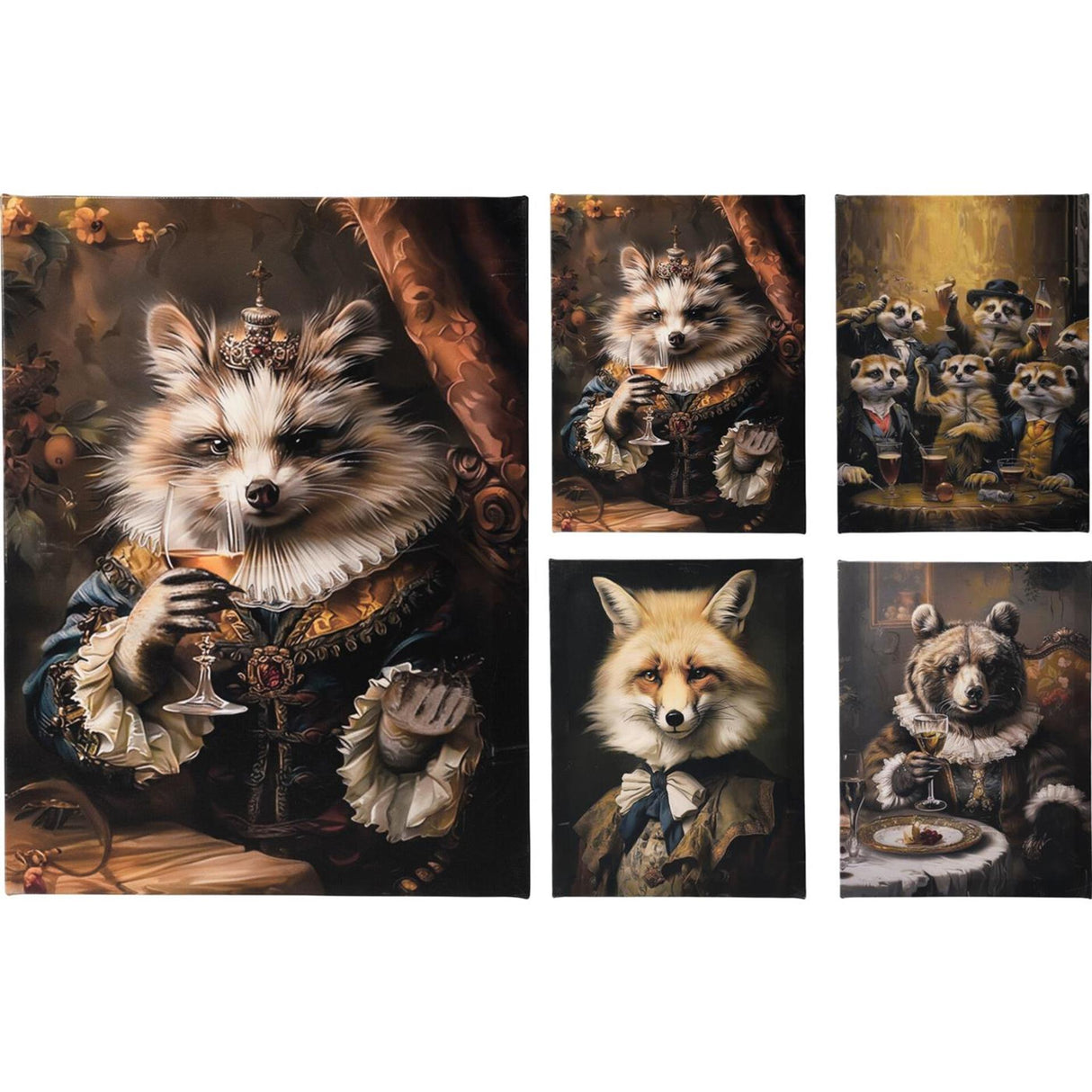 Home styling canvas schilderij dieren