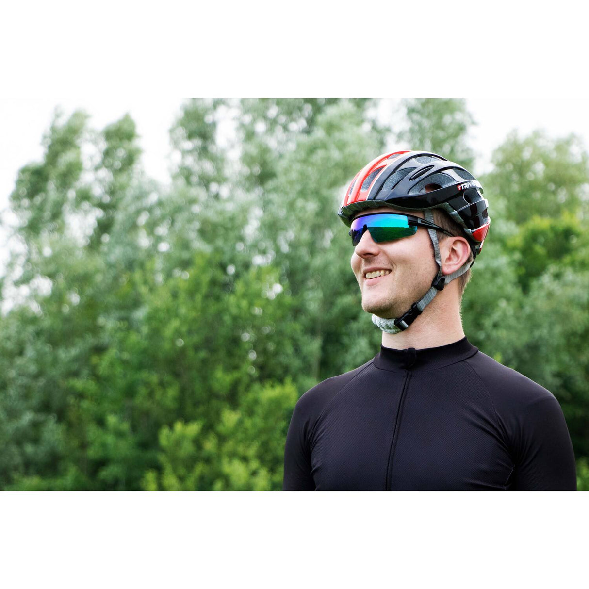 Trivio - Hadley cycling glasses red and white with 2 extra lenses