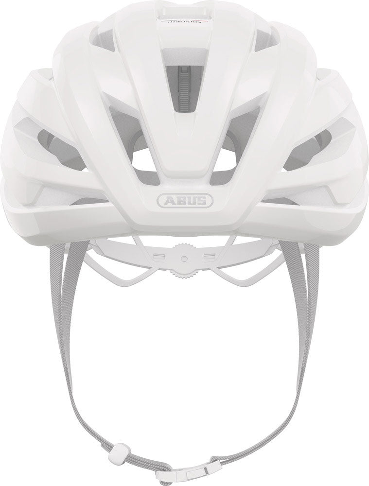 Sealbhóir stoirm clogad Abus Ace bán íon s 51-55cm
