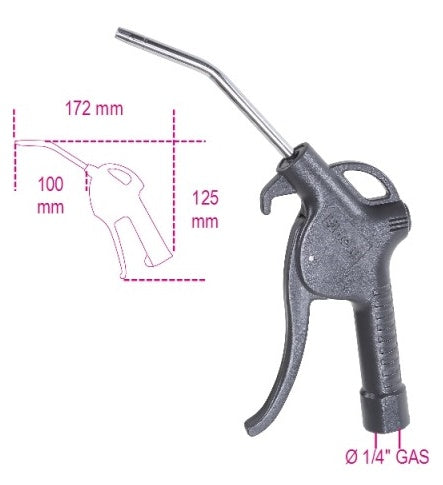 Beta 1949f progressive blow gun max. 10 bar