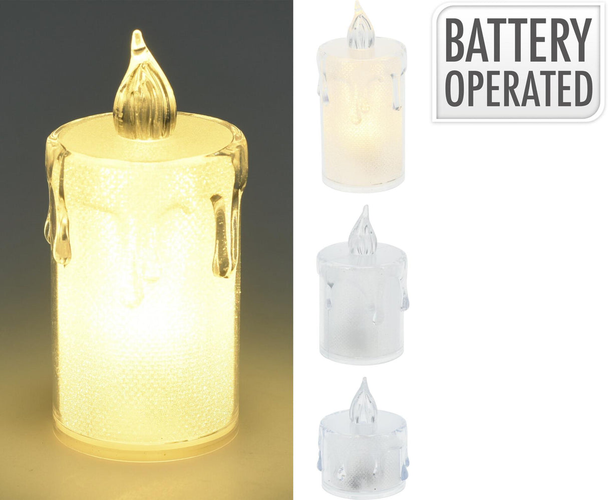 Home styling kaarsjes op batterij set van 3 stuks