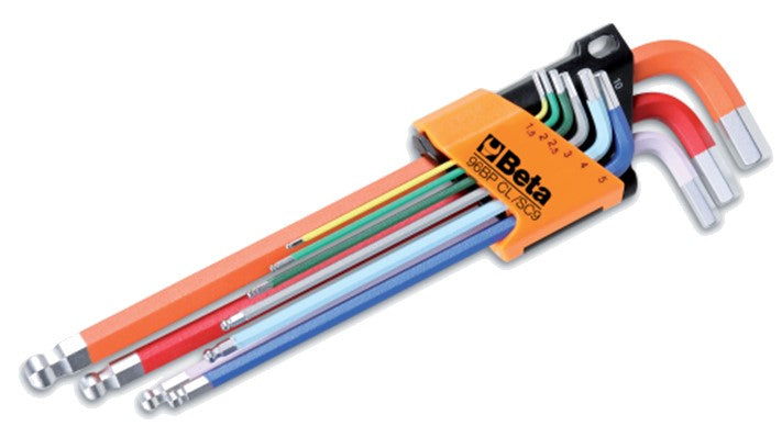 Beta Stift Keys Sett 9-delt Allen Right Hight Long