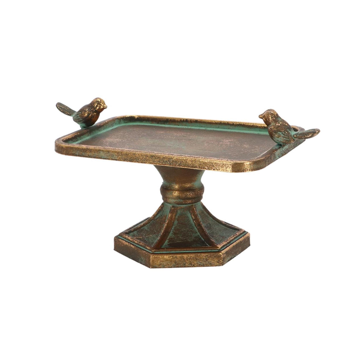 Esschert design aged metal vogelbad m