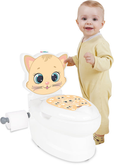 Pilsan Cat educational potty white beige