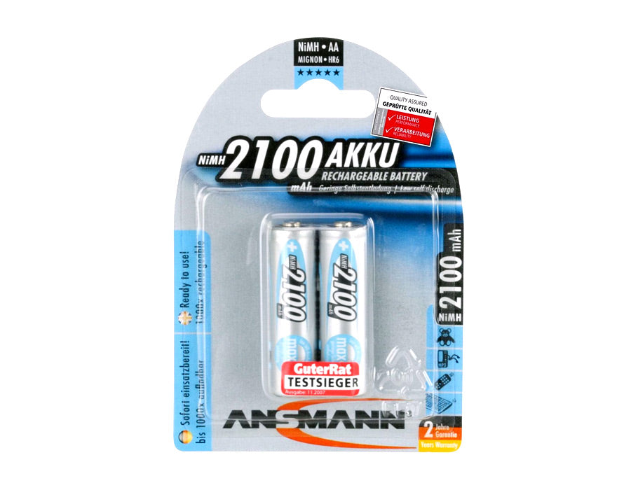 Rockshox -batterier NIMH Battery Mignon AA 2100 mAh - 2 stycken