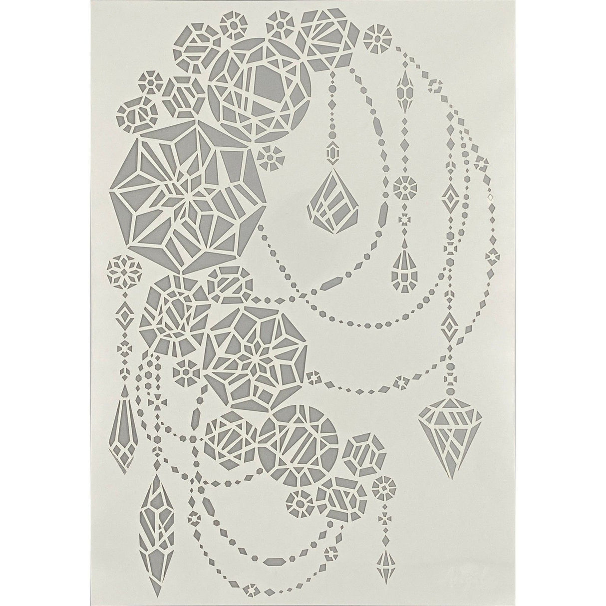 Angela poole • craft stencil crystal gems a4