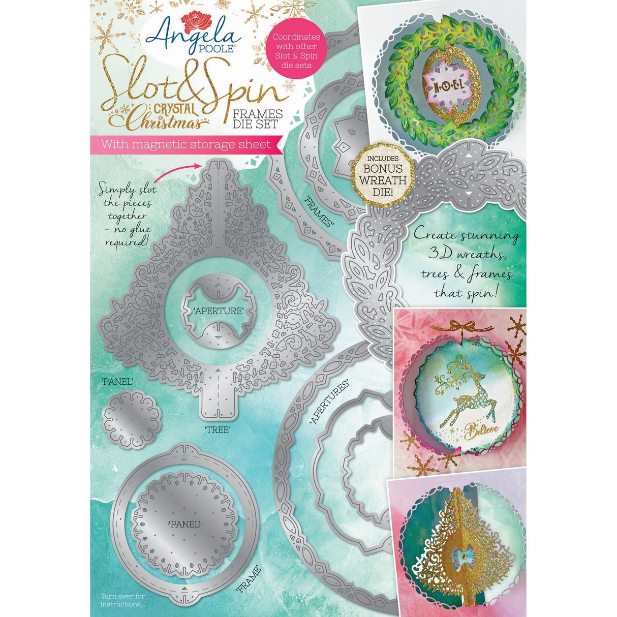 Angela poole • frame die set crystal christmas slot spin
