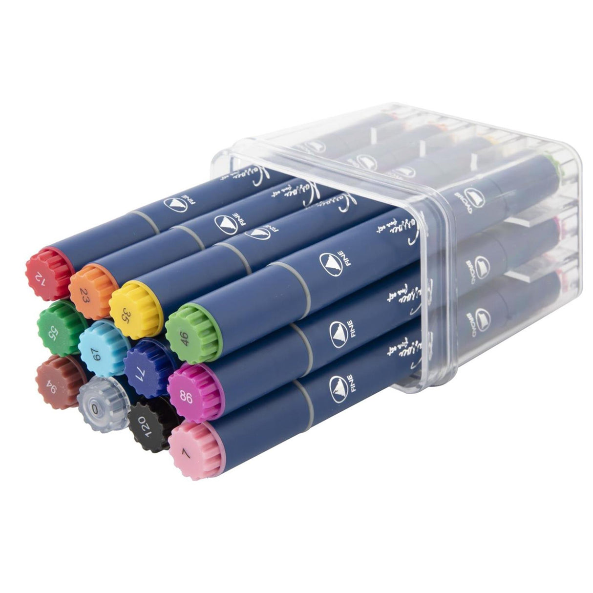 Nassau ronde dual markers - 12st.