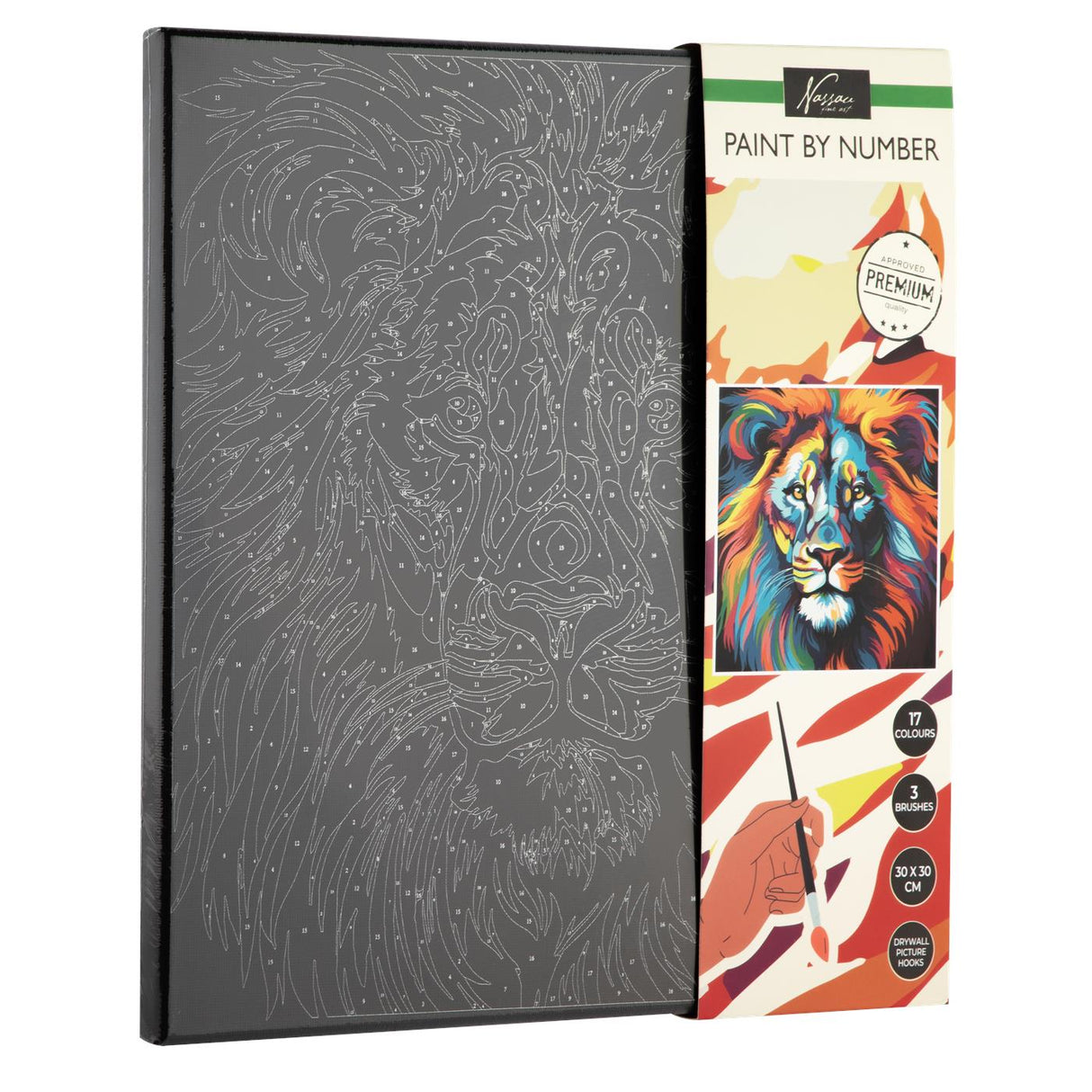 Nassau paveikslas pagal skaičių liūtas 30cm