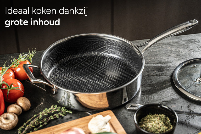 Arbaer-Spap-Pan-Induktion Ø 28 cm mit Waben-Anti-Stick-Beschichtung