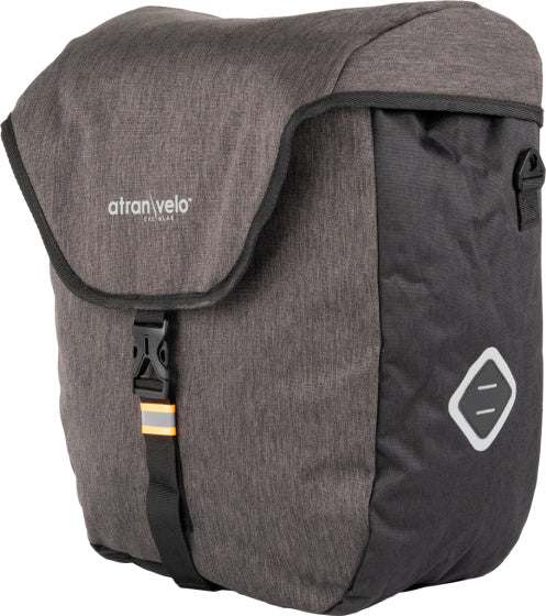 Atran velo Zap Single Pannier With AVS Adapter 25L Gray