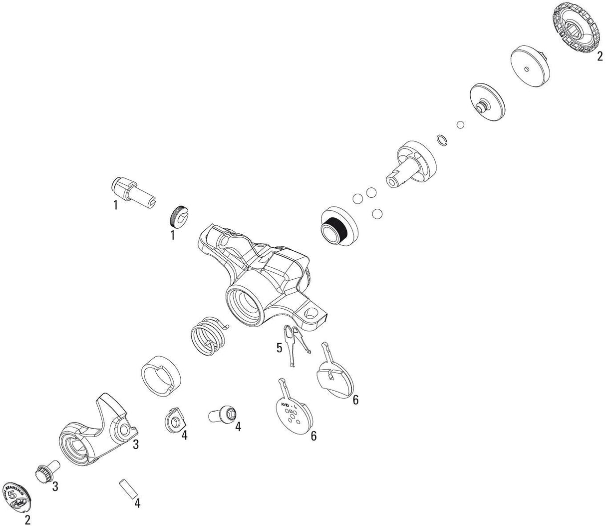 Avid disc brake ball bearing 5 road disc br. bb7 road 140mm