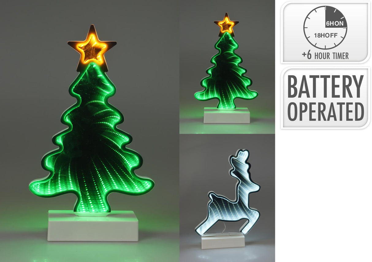 Home styling infinity lights led 27cm kerstboom hert