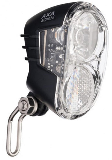 Axa Scheinwerfer Echo 15 Lux LED Nafdynamo Fahrrad Batteriegabel Schwarz