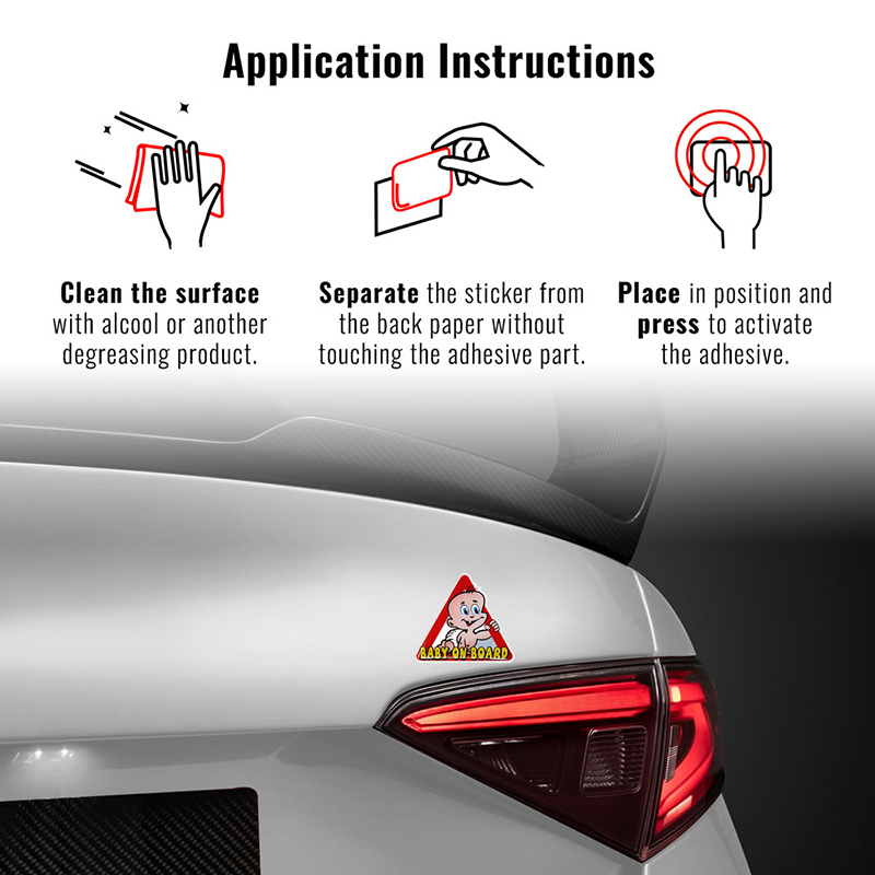 Baby ombord 3D -klistremerke