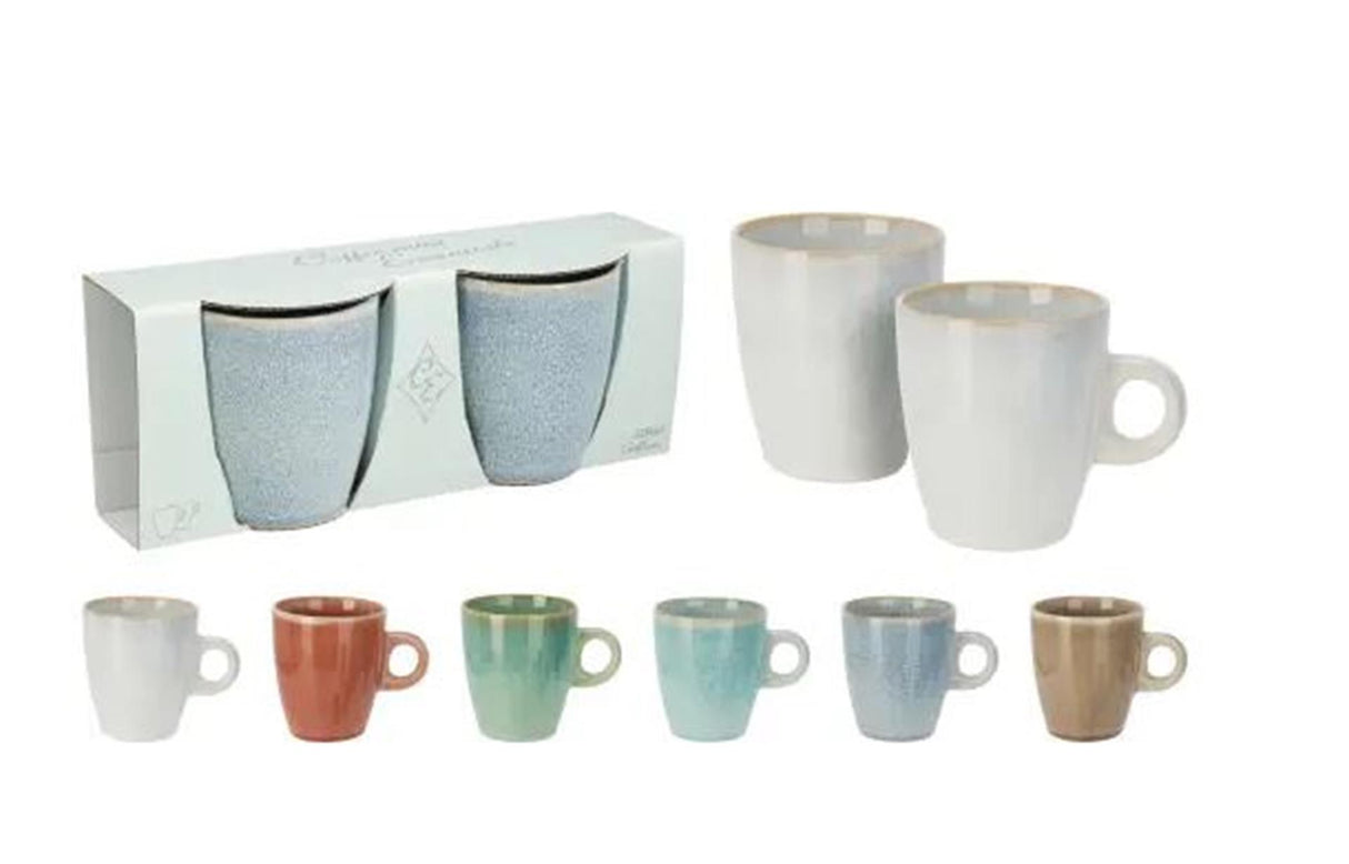 Excellent houseware beker aardewerk 220ml set a 2stuks