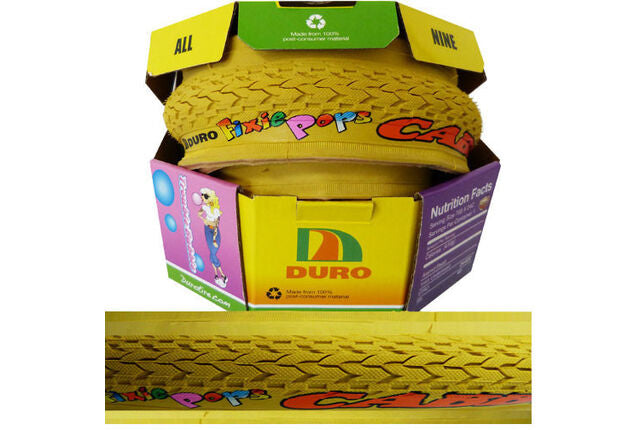 Duro Fuzzbuster 28 pouces 24-622 Fixie Pops Band pliant Geel 60 tpi
