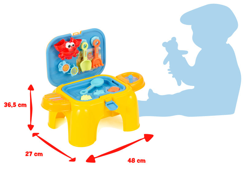 Toys de plage compacts sableux et nappe phréatique avec accessoires 16 pièces