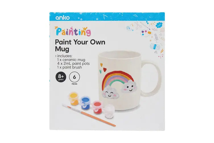 Kleur je eigen mok laat zien hoe creatief je bent.