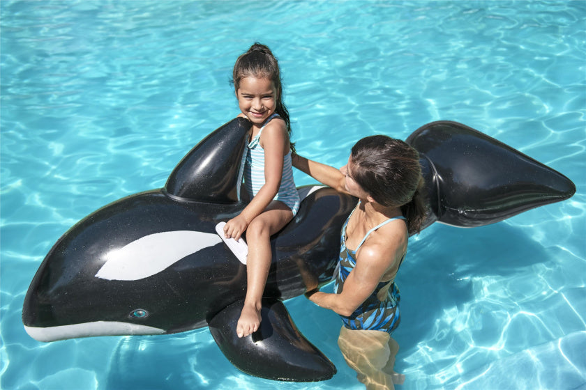 Bestway Inflatable Orca Toy 183cm Black and White