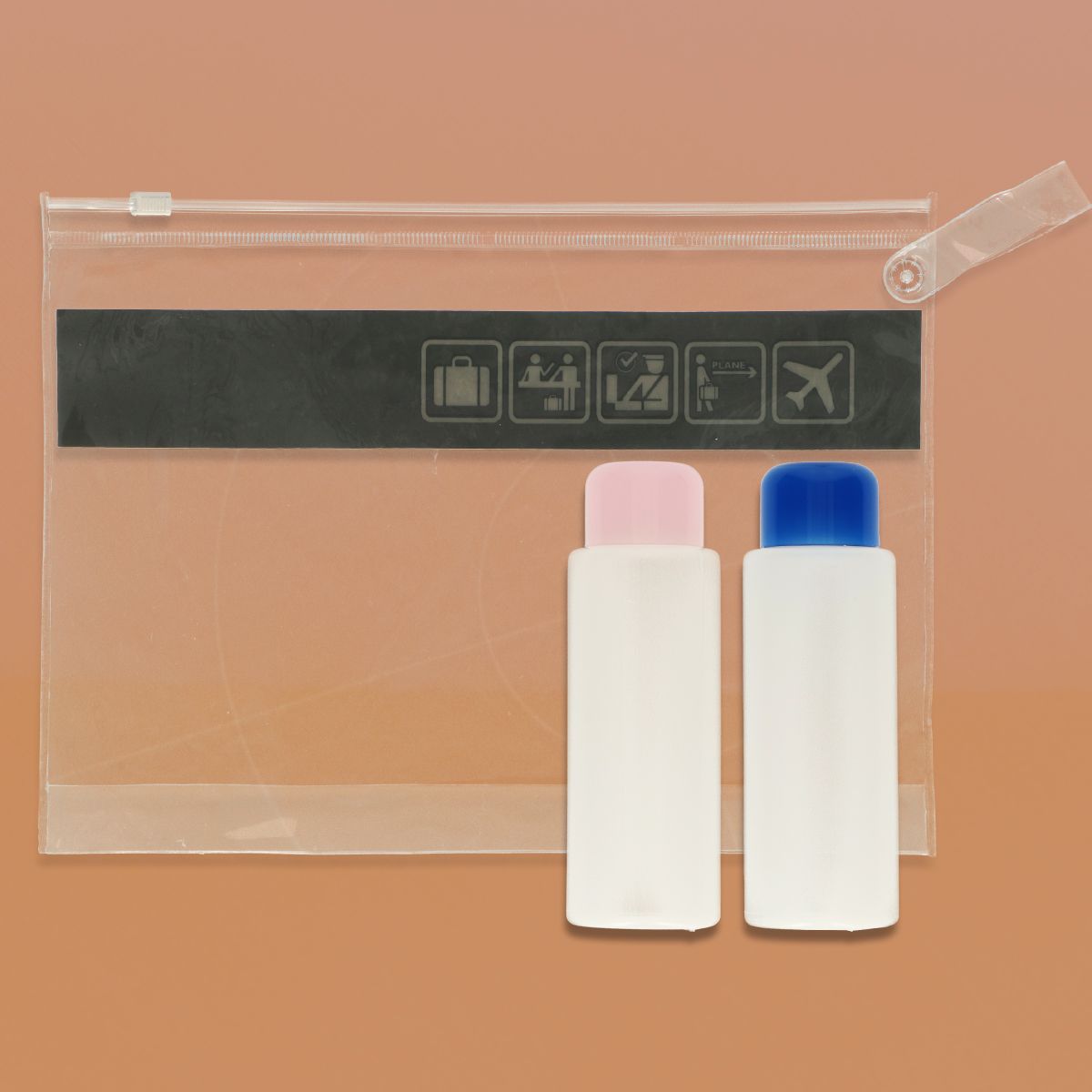 Artículos de viaje con bolsa con cremallera divertida para el baño