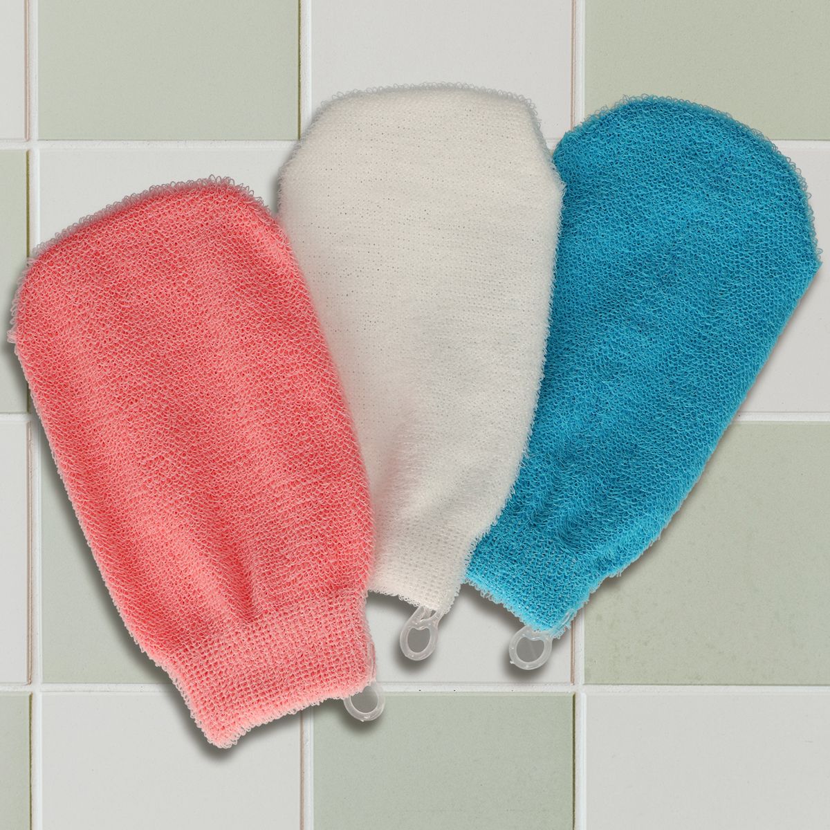 Bad sjov sisal scrub vaskeklud assorteret