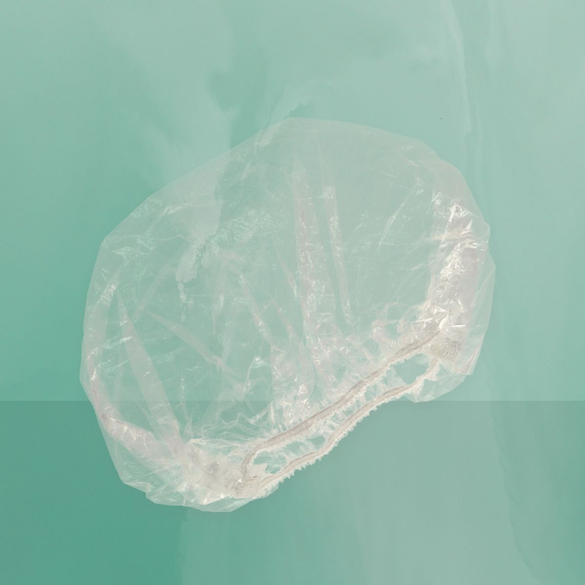 Touca de banho divertida descartável 5 peças transparente