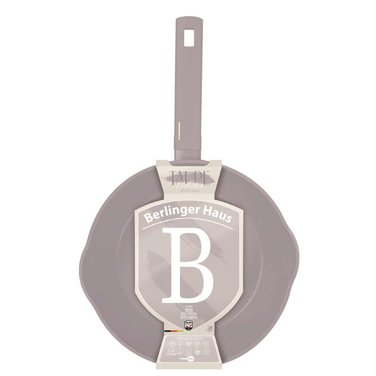 Berlingerhaus Frittierpfanne 28cm Taupe