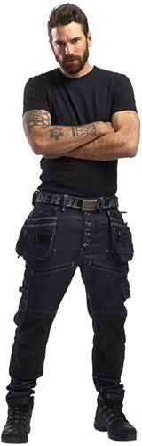 Blåkläder baggy denim stretch x1900 19991141 | zwart | maat c50 - 7330509513941