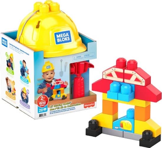Otto Simon Fisher Price - Mega Bloks Construction Helmet with 20 Building Parts