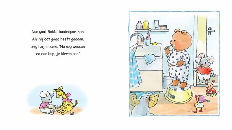 Kluitman bobbi kleedt zich aan