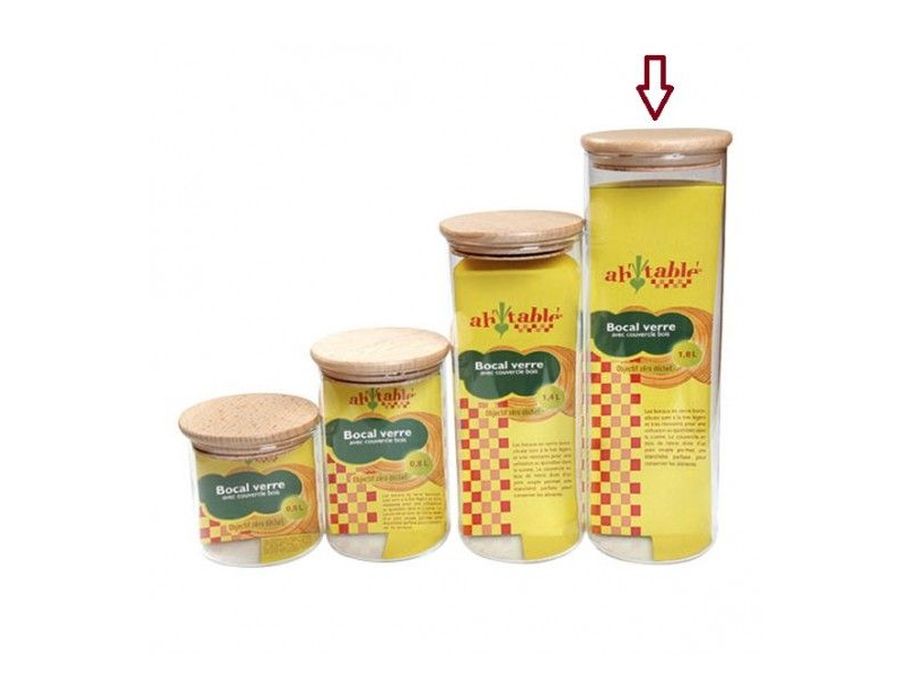 Ah! Table! Storage container - glass - 1.4L - 24cm