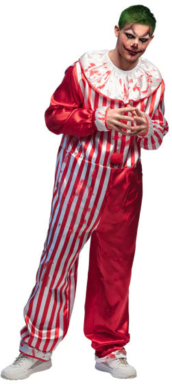 Boland Killer clown costume men red white size 58 60 (XXL)